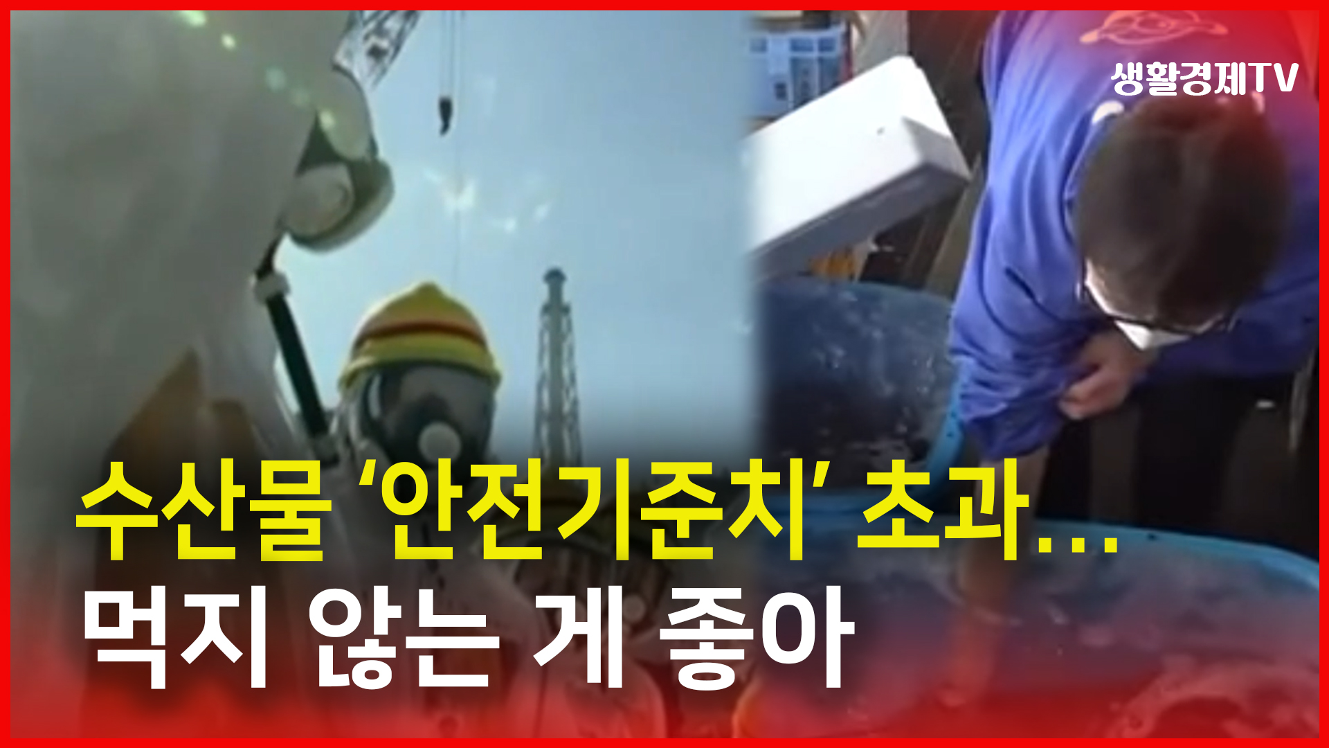 수산물 ‘안전기준치’ 초과 먹지 않는 게 좋아...