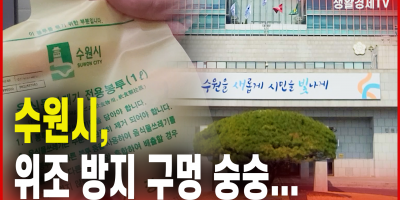 수원시, 위조 방지 구멍 숭숭